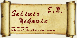 Selimir Miković vizit kartica